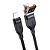 Cabo para iPhone 20W Turbo 2 em 1 USB e Tipo-C 1 Metro Trama de Tecido - Kaidi KD-2505CL - Imagem 2