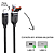 Cabo para iPhone 20W Turbo 2 em 1 USB e Tipo-C 1 Metro Trama de Tecido - Kaidi KD-2505CL - Imagem 4