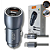 Carregador Veicular Turbo 60W com 2 Saídas USB e Tipo-C + Cabo Tipo-C - Alfa Gold CJ13-3 - Imagem 2