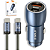 Carregador Veicular Turbo 60W com 2 Saídas USB e Tipo-C + Cabo Tipo-C - Alfa Gold CJ13-3 - Imagem 1