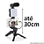 Tripé Celular Estabilizador Com Luz de Led e Microfone Preto - Hoopson TP-002-H - Imagem 4
