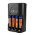 Kit Carregador de Pilhas Inteligente AA AAA e Bateria 9V Bi-Volt com 4 Pilhas AAA 1050mAh - Inova KV-732-2 - Imagem 5