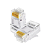 Conector RJ45 Cat5 Cat5e Transparente para Cabo de Rede - Par com 2 Unidades - Imagem 2
