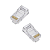 Conector RJ45 Cat5 Cat5e Transparente para Cabo de Rede - Par com 2 Unidades - Imagem 1