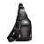Mini Bolsa Tiracolo Pochete Transversal Ombro de Couro Sintético Preto - Jingpin A2507 - Imagem 2