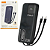 Carregador Portátil Power Bank 10.000mAh com Cabos Embutidos Turbo 22.5W PD, Preto - α'Gold BTE-33 - Imagem 1