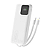 Carregador Portátil Power Bank 10.000mAh com Cabos Embutidos Turbo 22.5W PD, Branco - α'Gold BTE-33 - Imagem 2