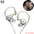 Fone de Ouvido de Retorno de Palco KZ EDX Pro In-Ear (Com Microfone e Cabo Removível), Transparente - Imagem 1