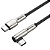 Cabo Tipo C para Tipo C 100W Turbo 1 Metro em L 90 Graus, Preto - Hrebos CB-378C - Imagem 3