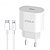 Kit Carregador Turbo 30W com Porta Tipo-C e Cabo para iPhone, Branco - Alfa Gold CA31-2/C-ios - Imagem 2
