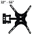 Suporte Articulado de Parede para TV e Monitor 32" a 55" até 22kg - Hoopson SUP3-TV-3255H - Imagem 1
