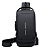 Mochila Bolsa Transversal Antifurto com Trava de Segredo e Porta USB - Hoopson MCL-002H Preta - Imagem 2