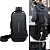 Mochila Bolsa Transversal Antifurto com Trava de Segredo e Porta USB - Hoopson MCL-002H Preta - Imagem 1