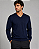 Sueter Tricot Slim Azul Marinho Highstil - Imagem 1