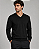 Sueter Tricot Slim Preto Highstil - Imagem 1