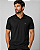 Gola Polo Casual Slim Preta Listra Ogochi - Imagem 1