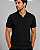 Gola Polo Tricot Gola Italiana Preta Ogochi - Imagem 1
