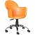 Cadeira Gogo giratória cromada polipropileno laranja - Imagem 1