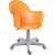 Cadeira Gogo giratória cinza polipropileno laranja - Imagem 1