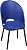 Cadeira Gogo 4 pés preta sem braço polipropileno azul - Imagem 1