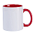 Caneca Lisa Interna e Alça Vermelha para Sublimação - Imagem 1