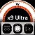 Smartwatch X9 Ultra Série 9 com GPS, Bluetooth, NFC e 2 Pulseiras - Caixa Preta - Imagem 1