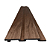 PAINEL RIPADO POLIESTIRENO RUFFINO 45MM JACARANDA 12,2CM - 2,85M - Imagem 2