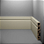 RODAPE EUCAFLOOR ACQUA NEW CINZA ITALIA FRISADO 10CM - 2,40M - Imagem 1