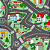 PISO EM MANTA BELLO PISO INFANTIL 2 X 25M AUTOPISTA TRAFIC VERDE 2,5MM - 50M2 - Imagem 1