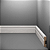 RODAPÉ EUCAFLOOR MDF 5CM ESTILO 2 - 2,40M - Imagem 1