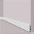 RODAPÉ POLIESTIRENO GART WALLSTYL WB7 BRANCO 7CM LISO 18MM - 2,44M - Imagem 2