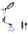 Luminaria Led com Lupa zoom 8x Braço Articulado Mesa Bancada Estetica - Imagem 3