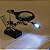 Suporte Para Ferro Solda Eletrônica Bancada Lupa Led de Mesa Recarregável USB Garras 2 lentes ópticas - Imagem 2