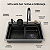 Cuba Gourmet Multifuncional Completa Com Torneira Cascata Lavador De Copos Tábua Dispenser Cozinha - Imagem 8