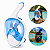 Máscara De Mergulho Para Rosto Snorkel Full Face Azul Preto Suporte GoPro Câmera - Imagem 1
