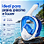 Máscara De Mergulho Para Rosto Snorkel Full Face Azul Preto Suporte GoPro Câmera - Imagem 2