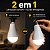 Kit 3 Lâmpadas De Emergência Recarregável Portátil Bulbo Led E27 20W Branco Frio Falta de Luz - Imagem 5
