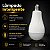 Kit 3 Lâmpadas De Emergência Recarregável Portátil Bulbo Led E27 20W Branco Frio Falta de Luz - Imagem 3