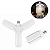 Lâmpada LED Fan Blade 45w Pétala Dobrável 3 Pás Ajustáveis Branco-Frio Decoração Multifuncional - Imagem 1
