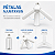Lâmpada LED Fan Blade 45w Pétala Dobrável 3 Pás Ajustáveis Branco-Frio Decoração Multifuncional - Imagem 5