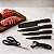 Jogo De Facas 6 Peças Tesoura Descascador Cozinha Com Lâminas Para Uso Diário Design Moderno Elegante - Imagem 9