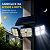 Luminária Solar Refletor Tripla Led 3 Modos Com Sensor Resistente Iluminação Parede Jardim Muro - Imagem 3