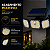 Luminária Solar Refletor Tripla Led 3 Modos Com Sensor Resistente Iluminação Parede Jardim Muro - Imagem 8