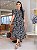 Vestido Bordado com babado e bolso Preto - Imagem 1