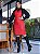 Vestido courino fenda frontal vermelho - Imagem 4