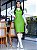 Vestido courino fenda frontal verde - Imagem 1