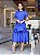 Vestido Laise bordado e guipir azul royal - Imagem 1