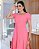 Vestido decote quadrado com lapela lateral e botes encapado coral - Imagem 8