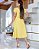 Vestido com lapela lateral e botes encapado Amarelo midi - Imagem 2