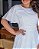 vestido com Tómas e manga Flare Branco Classico midi - Imagem 4